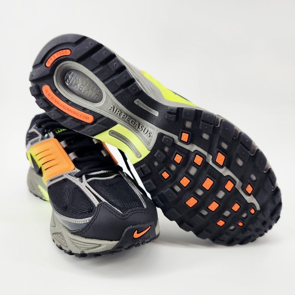 Nike Air Pegasus 25‎ Men\'s Running Shoes Black Orange Neon Size 8.5 main image 5